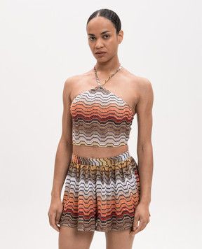 Missoni Patterned top with open back MC23SK01BR015D