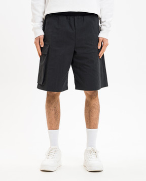 Heliot Emil Pulsar black cargo shorts M10224