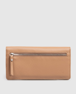 Gianni Chiarini Beige leather wallet with logo print PF5041GRN