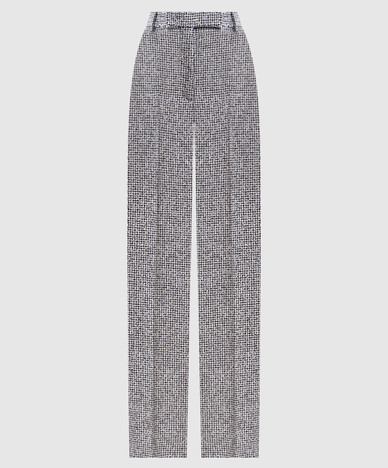 Patterned wool pants