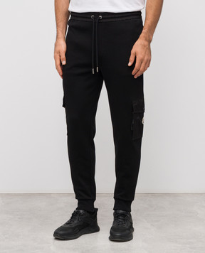 Moncler Black joggers with logo K20918H0002389A8F