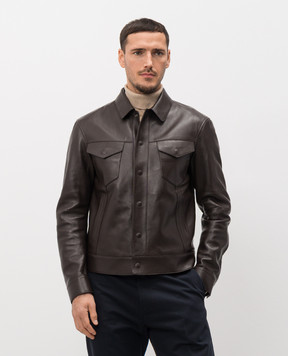 Tom Ford Brown leather jacket LBI004LMG033