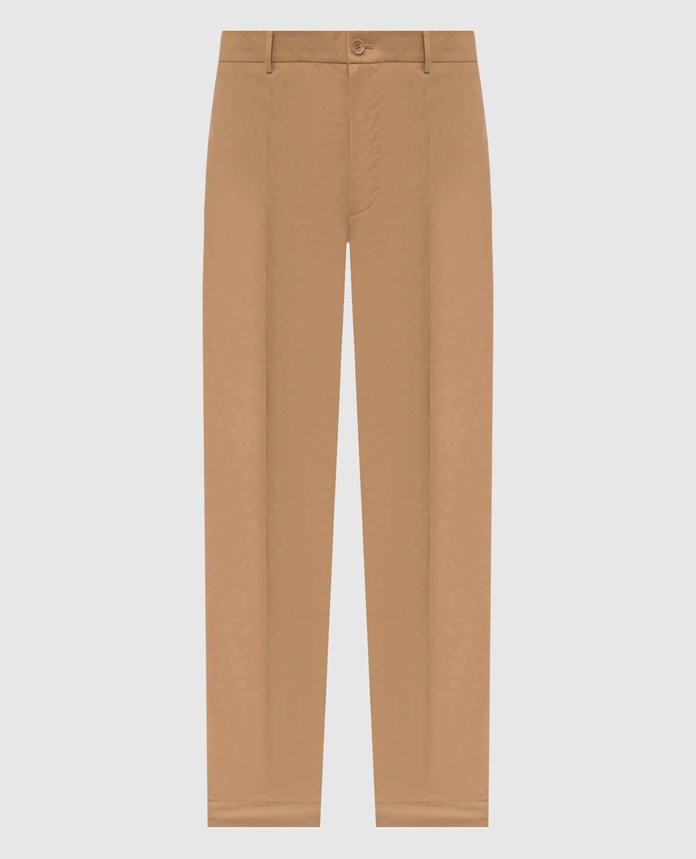 Brown pants with logo patch