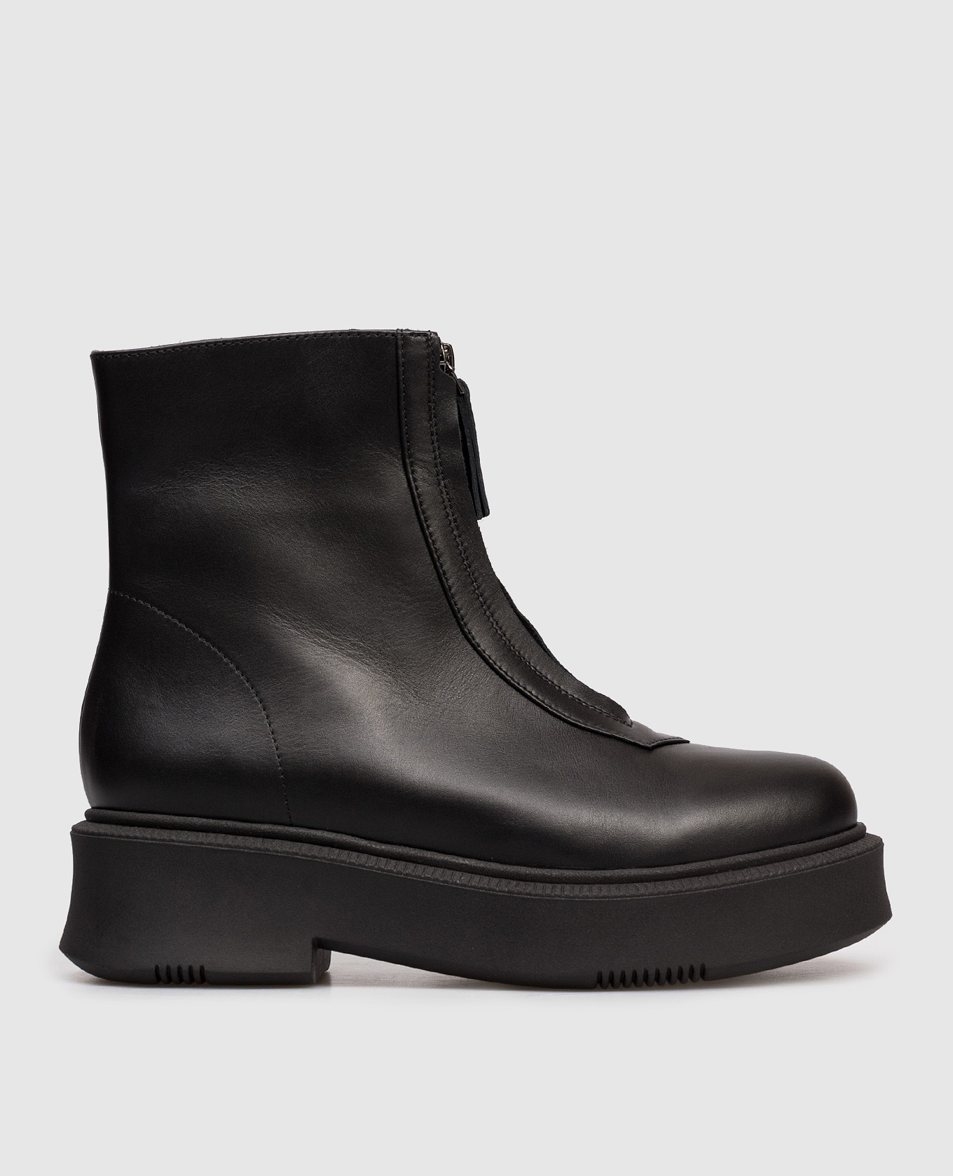 Black leather boots