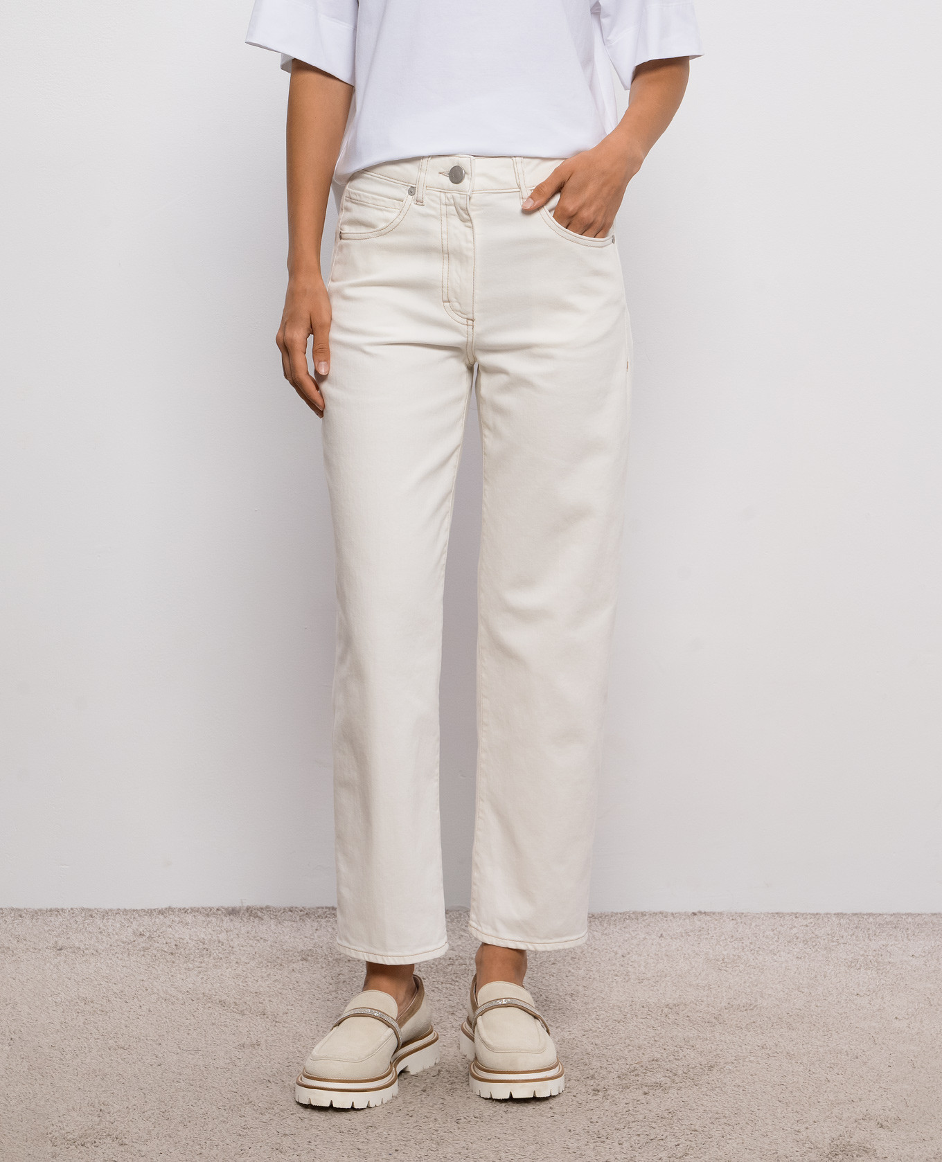 

Ivory jeans Peserico, Beige