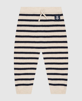 Dolce&Gabbana Children's beige striped wool pants L1KP04JDVNM