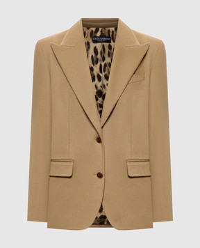 Dolce&Gabbana Beige cashmere jacket F2JAZTHU2BZ