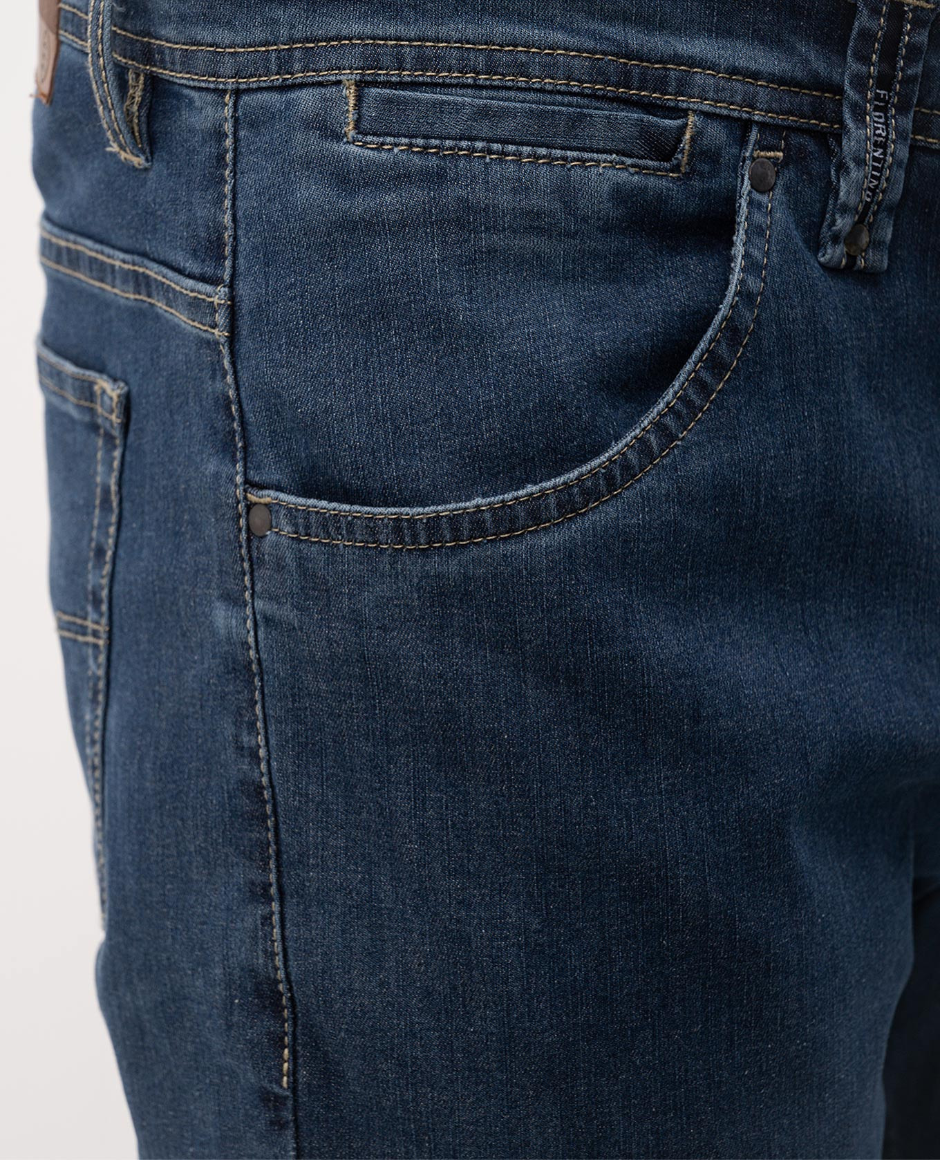 Blue jeans with logo patch Florentino 5