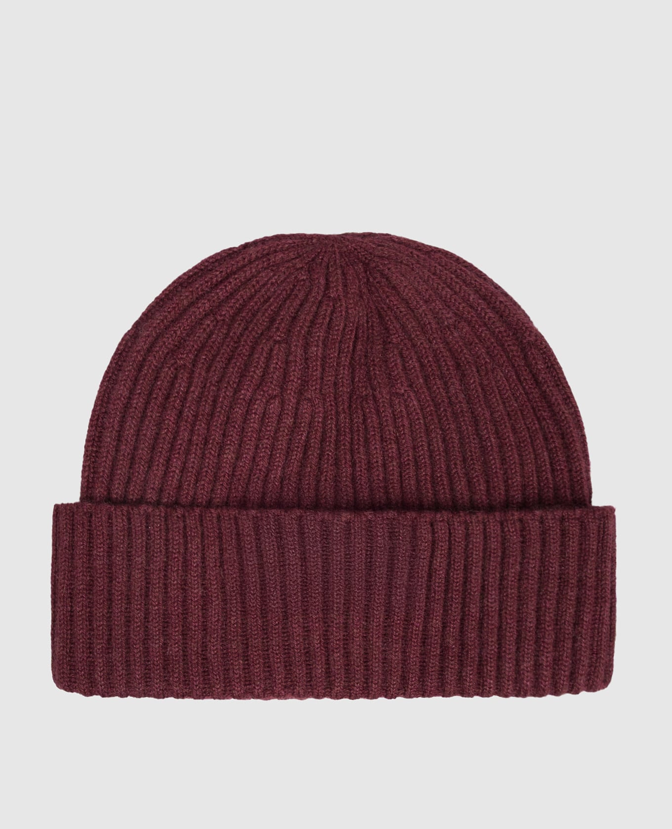 

Burgundy ribbed cashmere hat Brunello Cucinelli