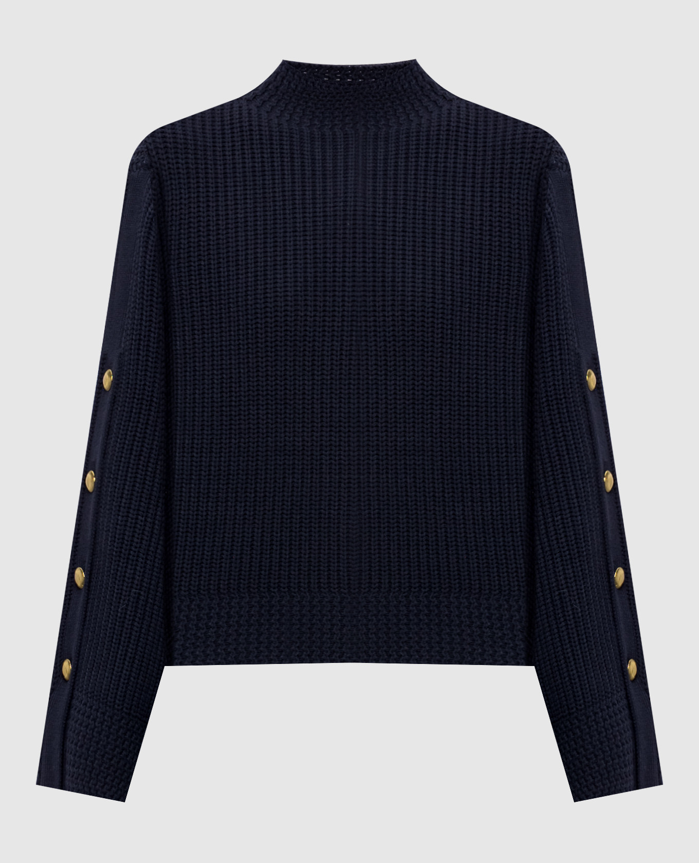 Blue sweater with slits