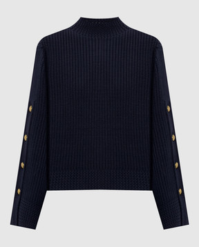 Twinset Blue sweater with slits 262TP3170