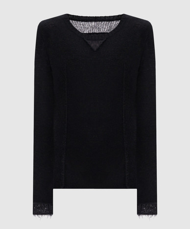 Black sweater with wool