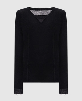 Masnada Black sweater with wool 81A02