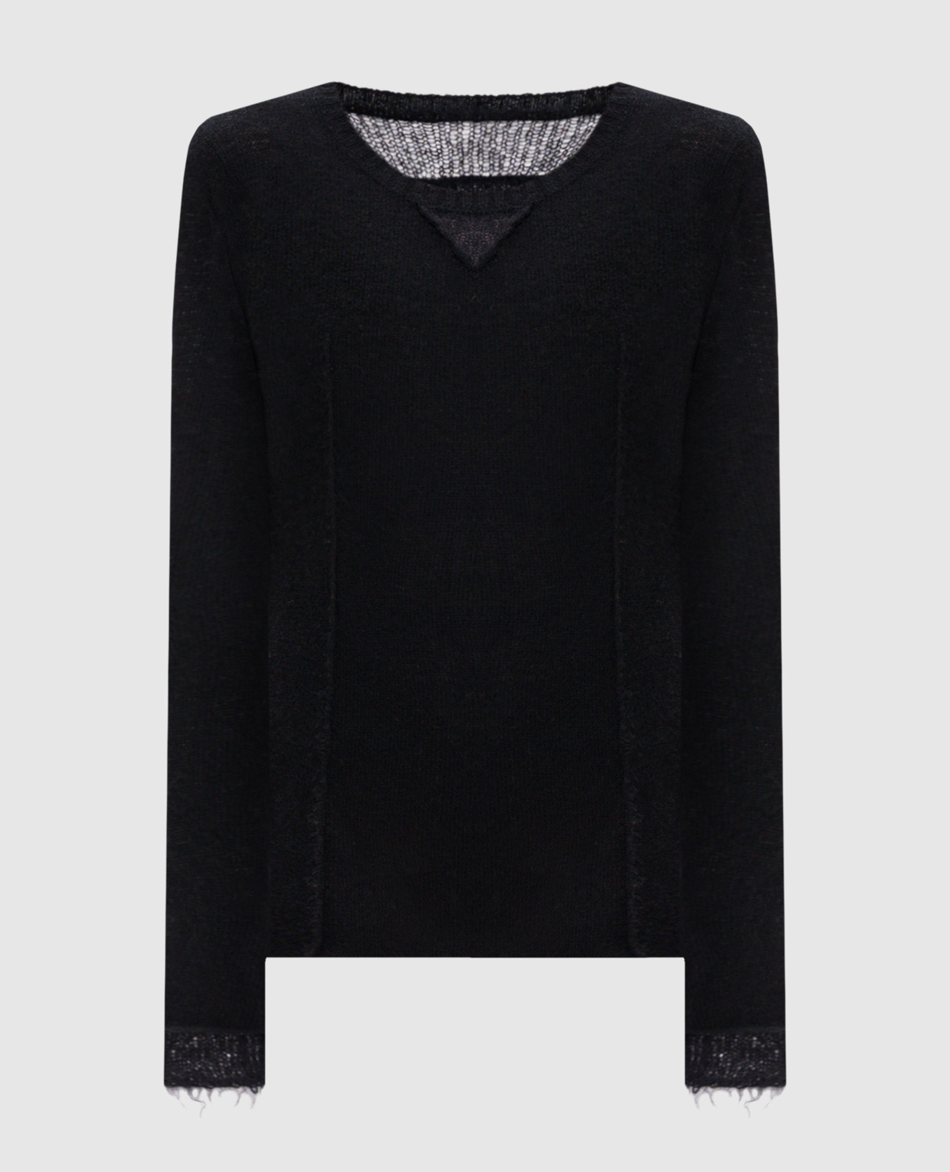 Black sweater with wool