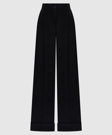 Black wool pants