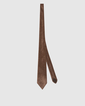 Brunello Cucinelli Brown corduroy tie MP547B3C99