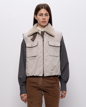 Brunello Cucinelli Beige down vest MG5457703P