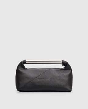 Maison Margiela MM6 Black leather bag with logo engraving SB6WD0046P9068