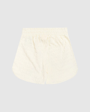 Off-White Children's yellow shorts with woven pattern OFF 44GCI001S26J001