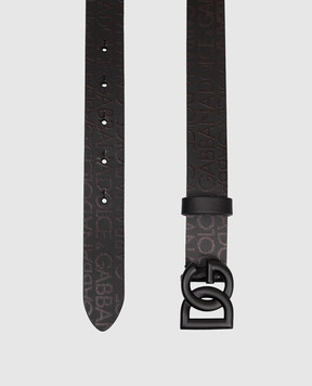 Dolce&Gabbana Children's black leather belt with logo EC0083AI668