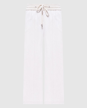 Peserico White melange sweatpants P04865J02347A