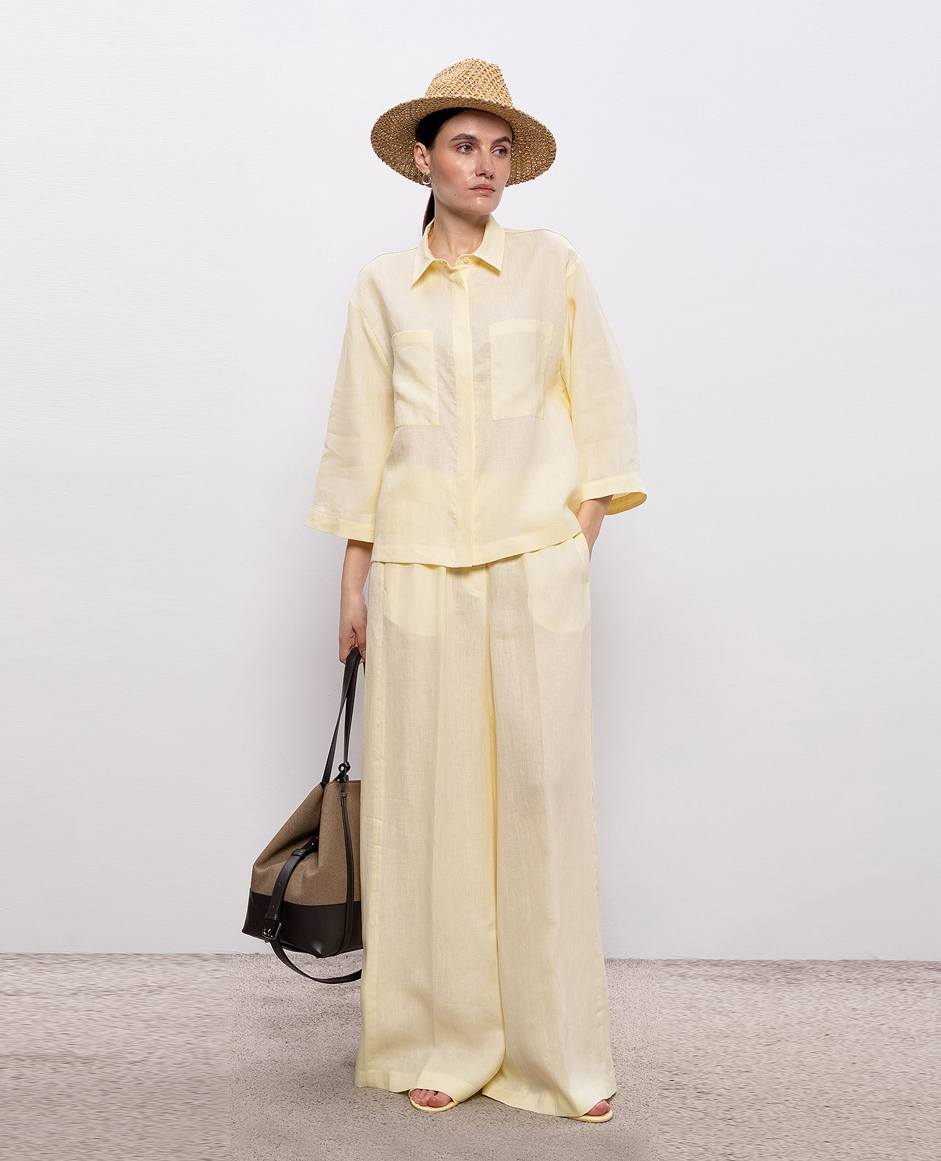 

Yellow linen shirt Peserico