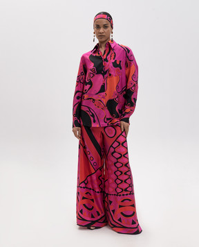 PUCCI Pink printed silk blouse 6HRJ126H731