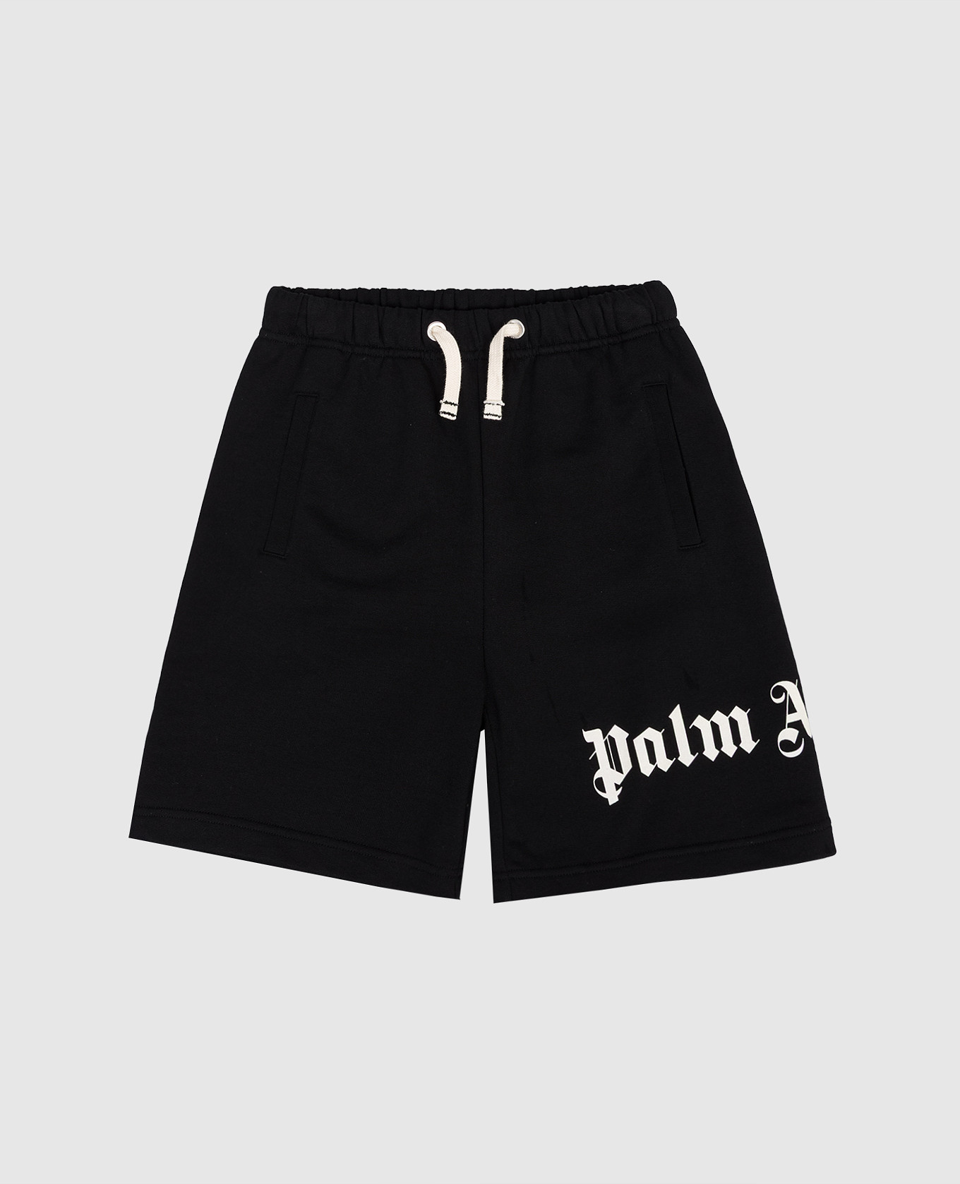 

Children's black shorts with logo print Palm Angels