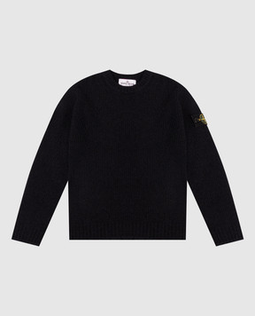 Stone Island Children's navy blue wool sweater L2S165100006S0M2214