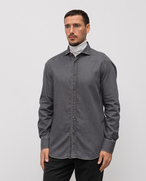 Brunello Cucinelli Gray cotton shirt MR6831718