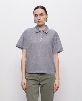Peserico Striped polo with monil chain S06169J003040