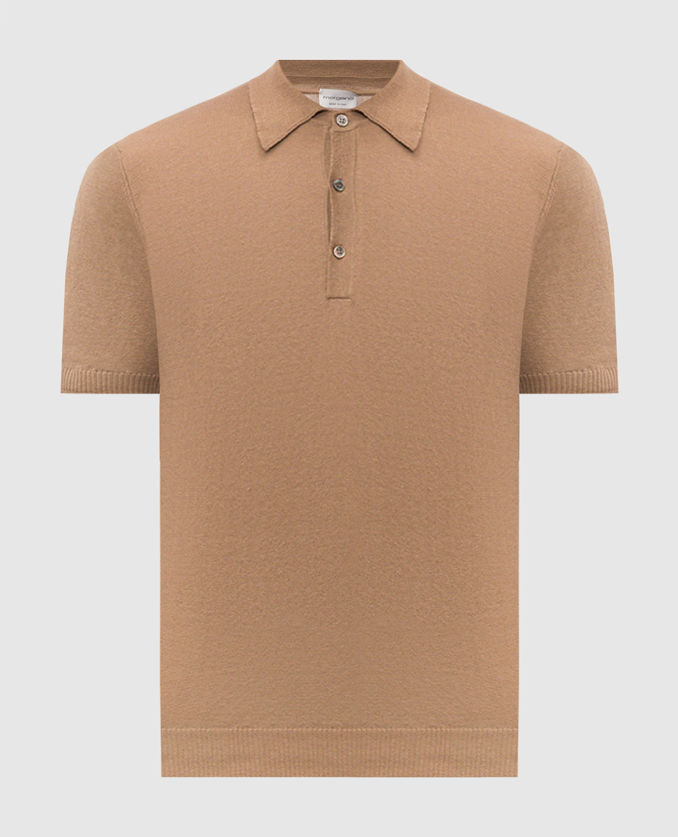Brown polo with linen