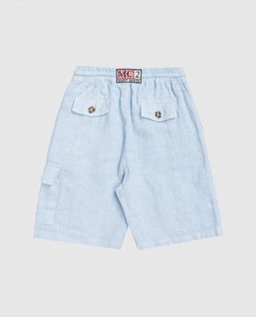 MC2 SAINT BARTH Marseille children's blue linen shorts MRE000100555L