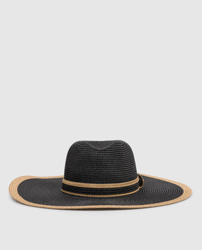 Twinset Black hat with contrasting trim 261TO5530