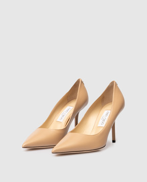 Jimmy Choo Beige leather Love shoes with monogram LOVE85ZNU