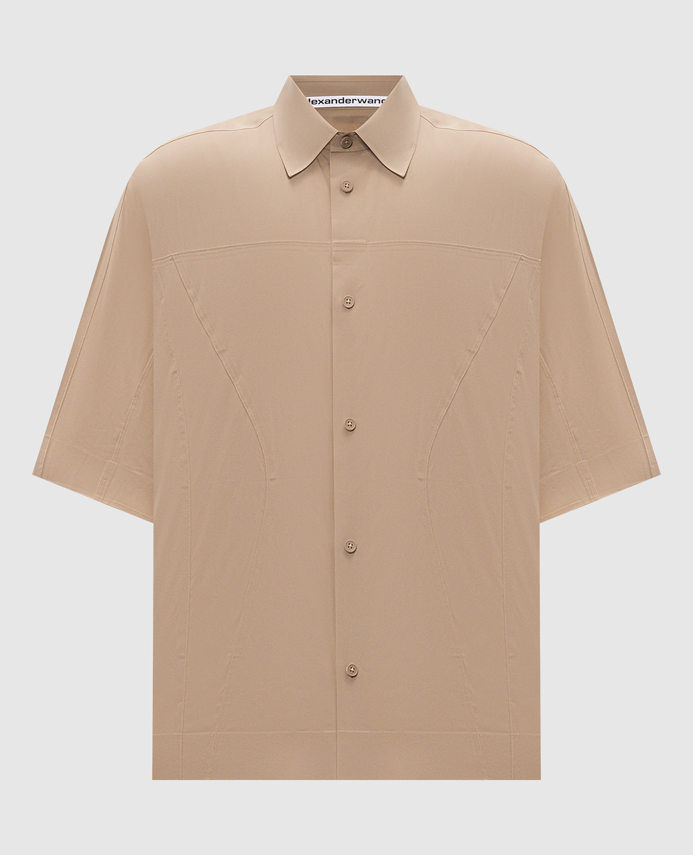 Beige shirt with perforations