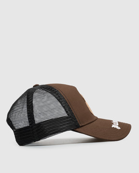 Palm Angels Brown cap with Bear patch PMLB068S26FAB004I