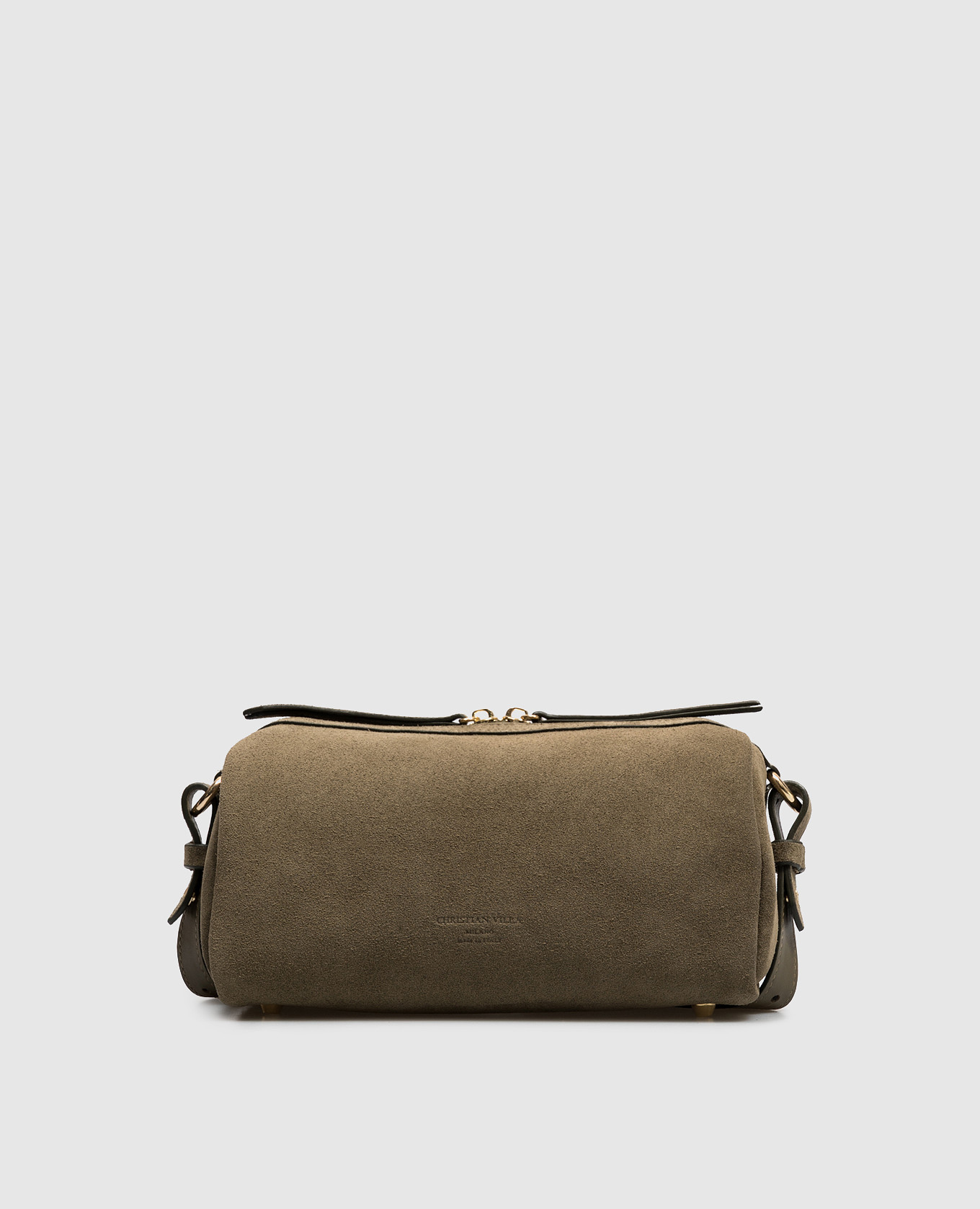 Khaki suede bag Christian Villa