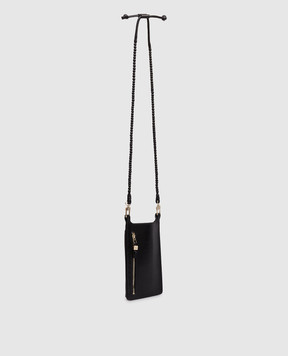 Yves Salomon Black leather phone case 26EAA205XXAPXX