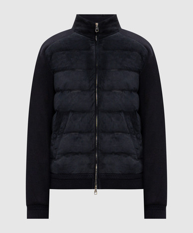 Blue down jacket