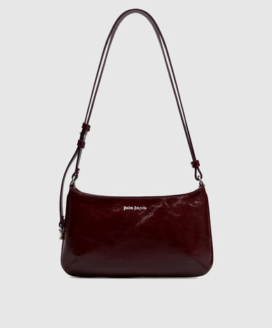 Burgundy leather glossy bag Giorgina