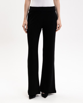 Ermanno Scervino Life Black flared pants with wool D494P708XJO