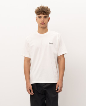 Vetements White T-shirt with a print of the inscription MH27TR220Wm