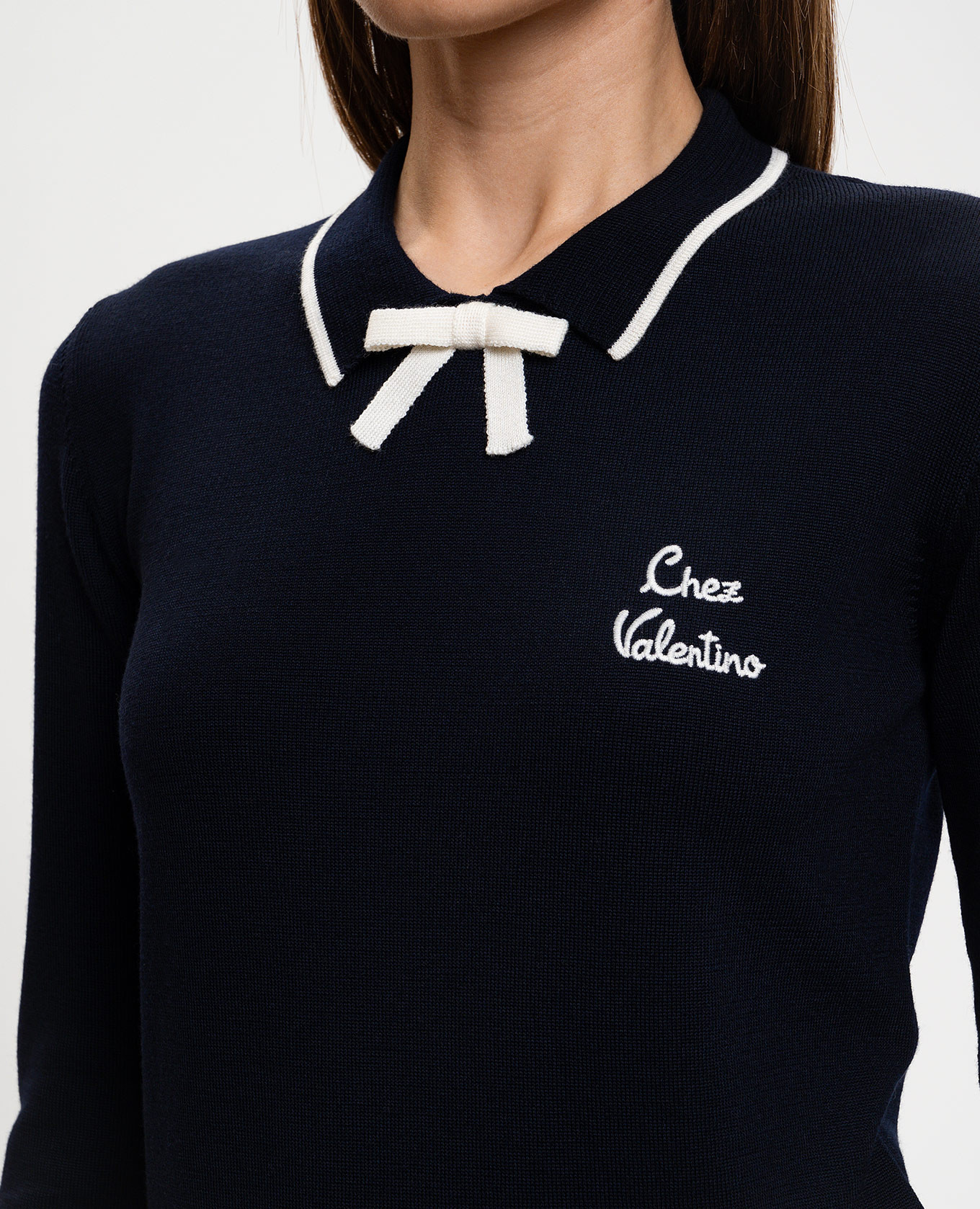 Blue wool jumper with logo Valentino 5