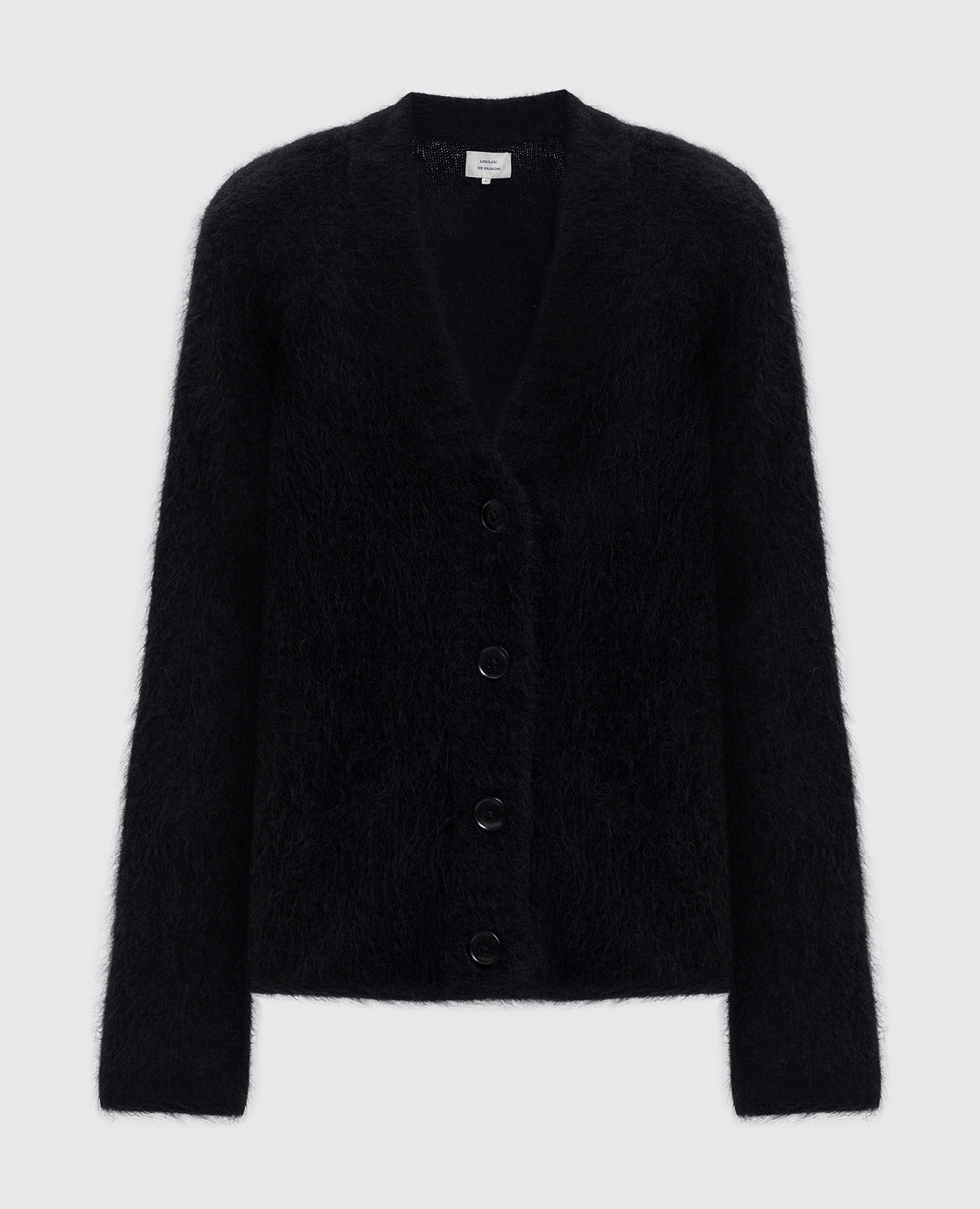 

LYNN black alpaca cardigan Loulou de Saison