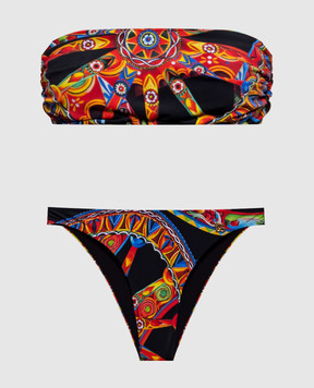 Dolce&Gabbana Black printed swimsuit O8C09JON0HE