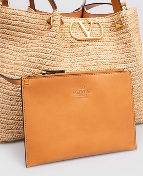 Valentino Beige raffia tote bag 8W2B0T01QCL