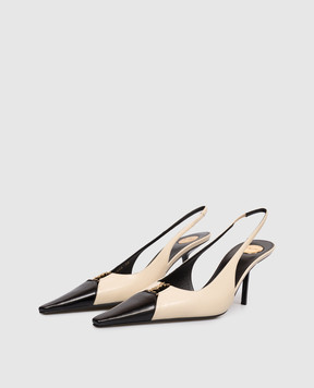 Saint Laurent Beige leather mules BABYLONE 858966AAESX