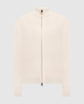 Canali Ivory cashmere cardigan MK02546C0022
