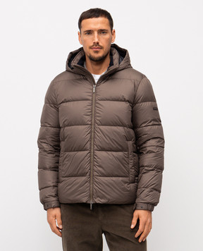 Peserico Brown down jacket with logo R522450027C